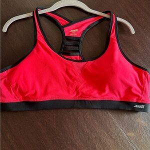 Avia Women's Bright Hot Pink Sports Bra with Black Trim